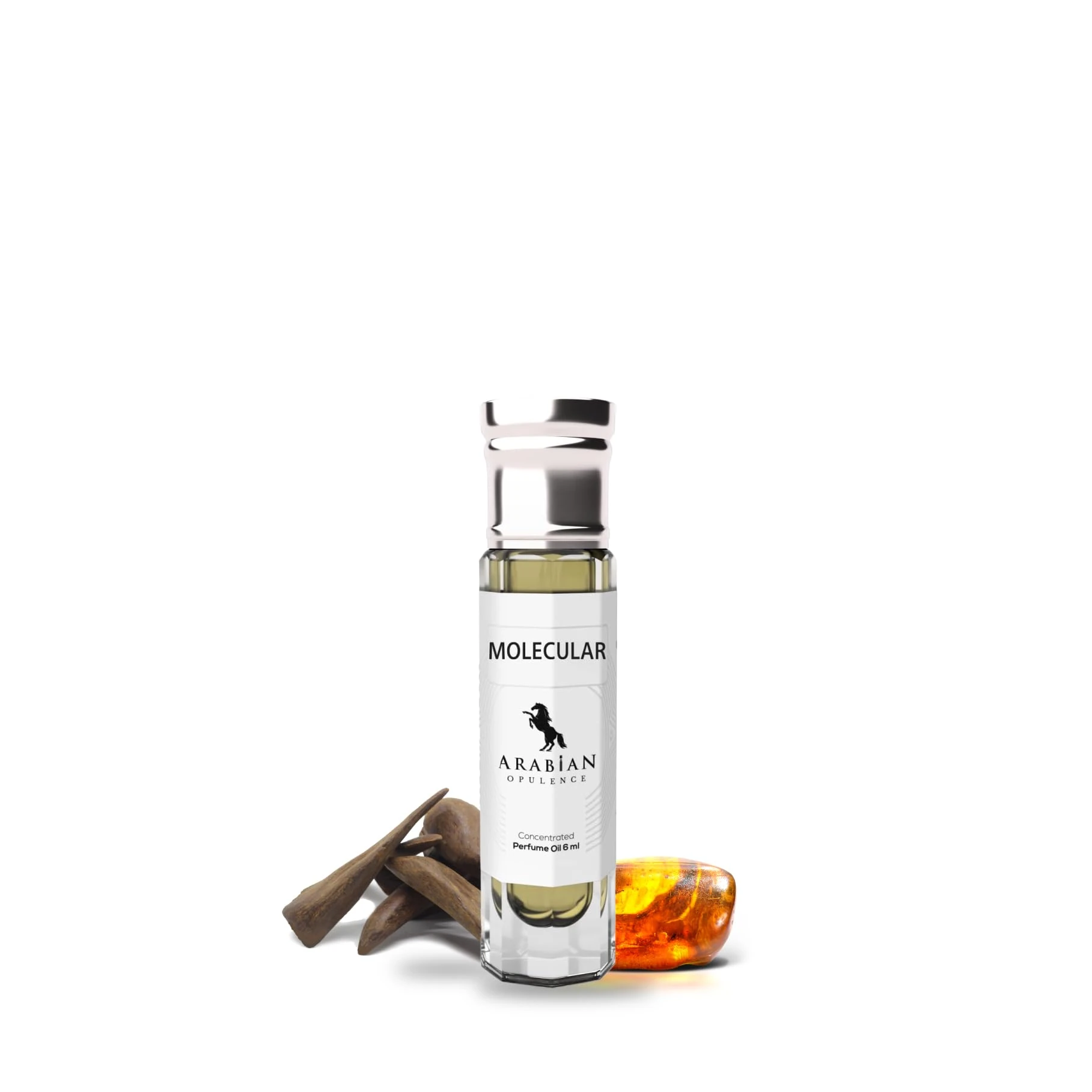 Arabian Opulence FR201 MOLECULAR Roll-on Perfume Oil | Concentrated Fragrance Body Oil | Long Lasting Oil Based Perfume for Men and Women | Travel Size Bottle Alcohol-Free (6ml)
