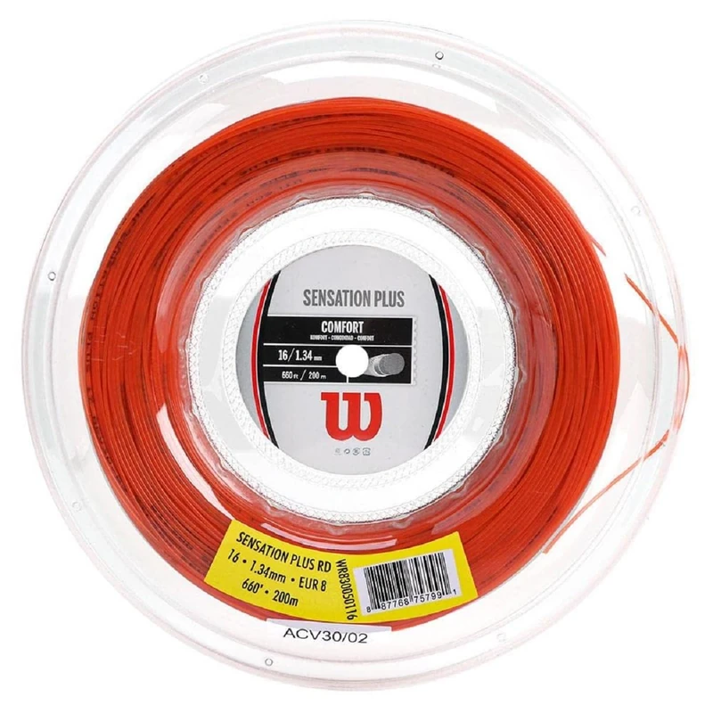 Wilson Unisex-Adult Sensation Plus Reel Racket strings, Red, 16
