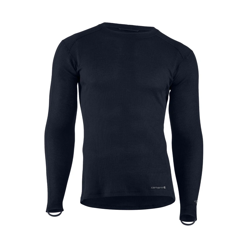 Carhartt Men's Carhartt Force Midweight Classic Thermal Base Layer Long Sleeve Shirt Top, Navy, XXXL