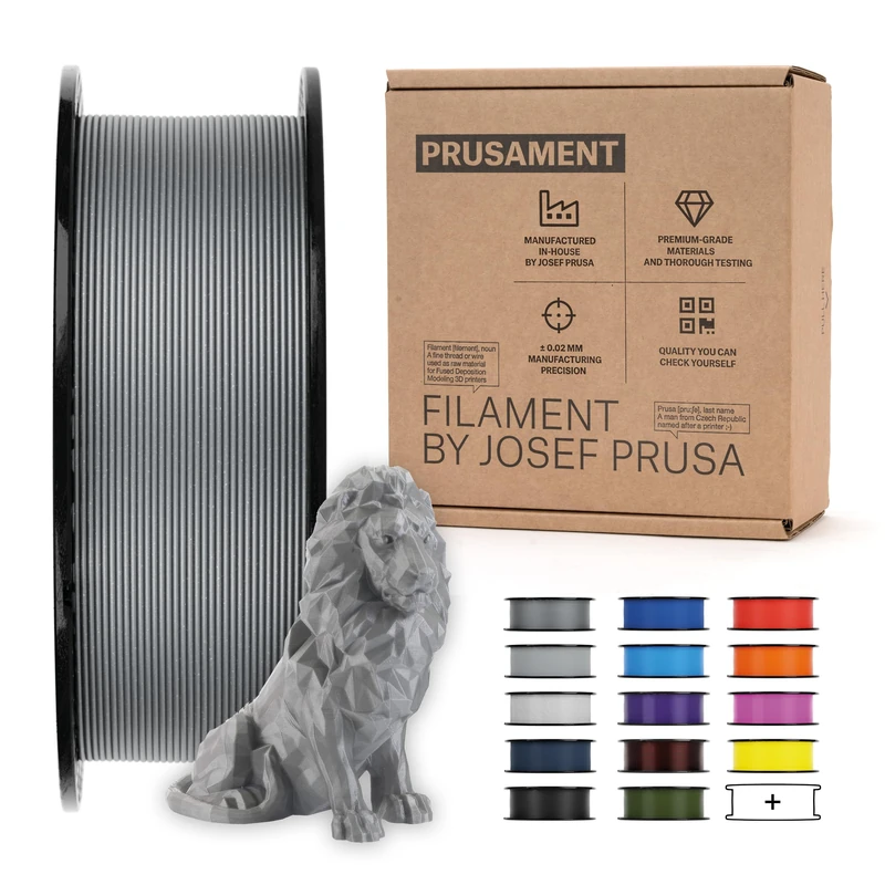 Prusament PLA Galaxy Silver 1.75mm - 1kg Spool - High Precision