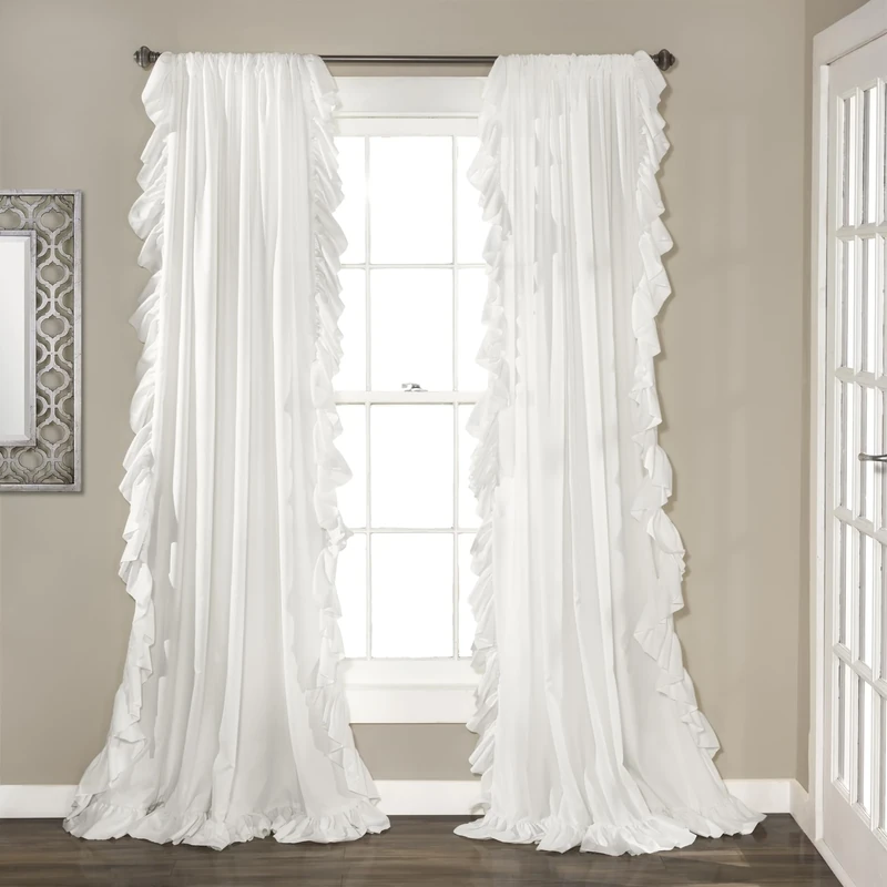 Lush Decor Reyna Window Curtain Panels White 54x108 Set