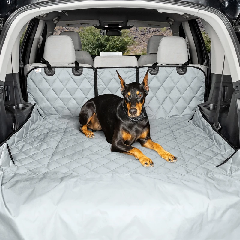 4Knines SUV Cargo Liner for Fold Down Seats - 60/40 Split and Armrest Pass-Through Compatible - USA Based Company (Small, Grey)