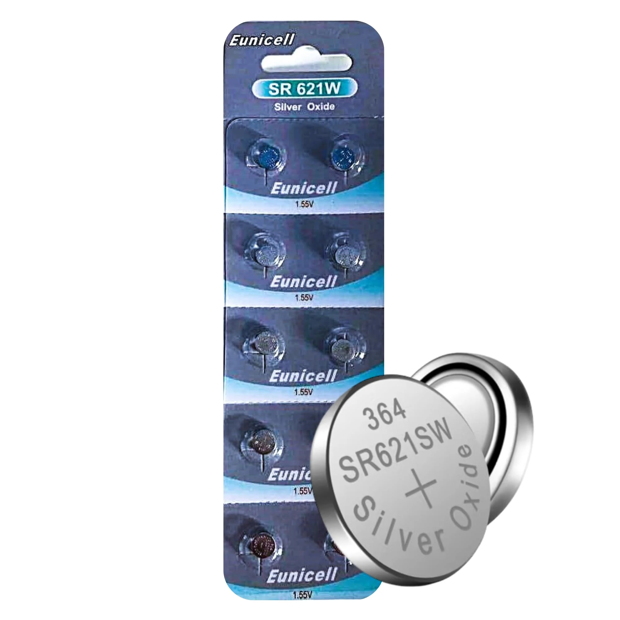 364 Silver Oxide Watch Batteries (10 pack) sr621sw 1.55v