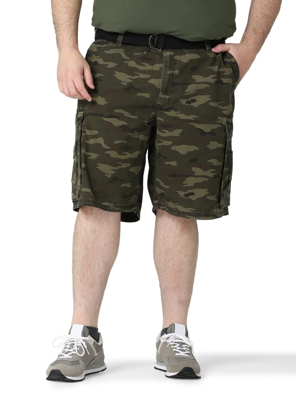 Lee Men's Dungarees New Belted Wyoming Cargo Short, Combat Camo, 32