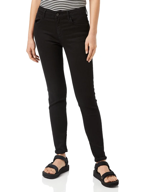 Wrangler Women's Skinny Jeans, Black, 26W / 32L
