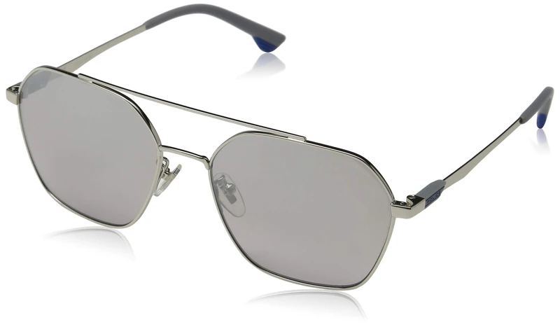 Police Men's Vibe 2 Sunglasses, Shiny Palladium/Grey, One Size