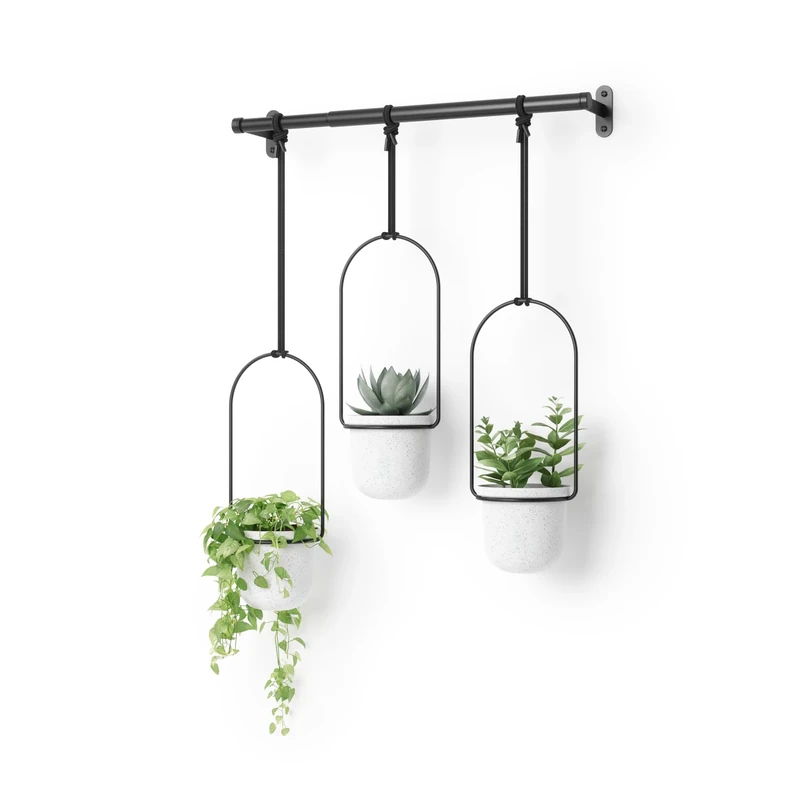 Umbra TRIFLORA HANGING PLANTER SET OF 3 WHITE