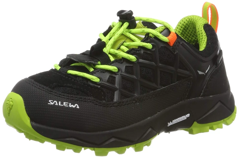 Salewa JR Wildfire Waterproof, Trekking & hiking shoes Unisex Kids, Black (Black Out/Cactus), 4 UK - Image 1