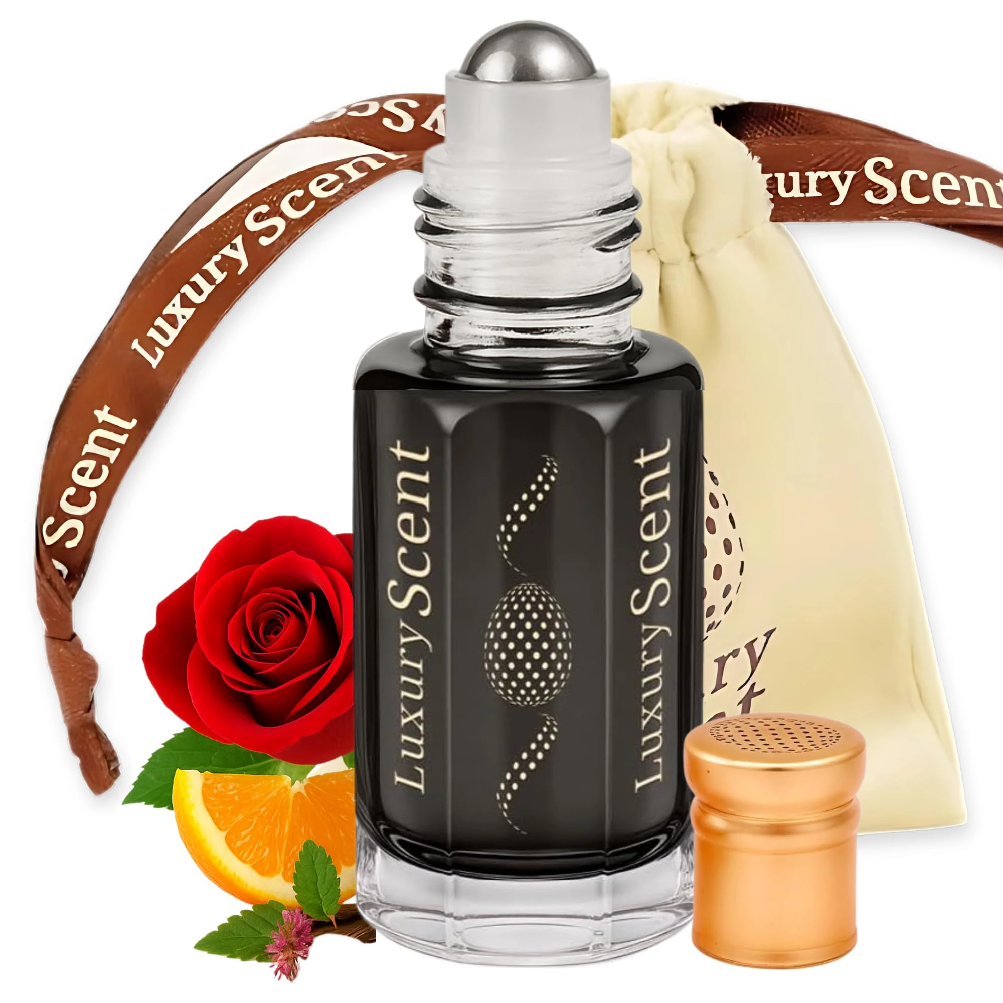 Perfume Oil Patchouli Black Oud Roll-On 6ml – Long Lasting Alcohol-Free Arabian Attar – Premium Unisex Fragrance with Woody Floral Oud Notes, Travel Size Perfume Oil by Luxury Scent