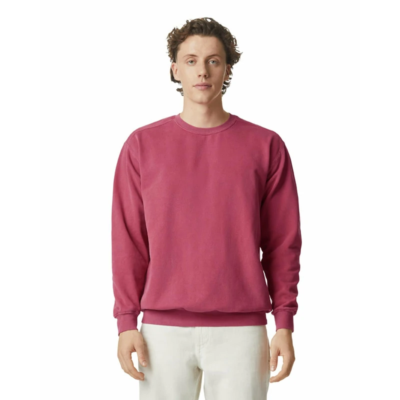 Comfort Colors Men's Adult Crewneck Sweatshirt, Crimson, XXL