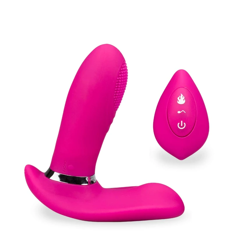 LOVE AND VIBES Remote Control Warming Vibrating Wearable Dildo, 1 Count