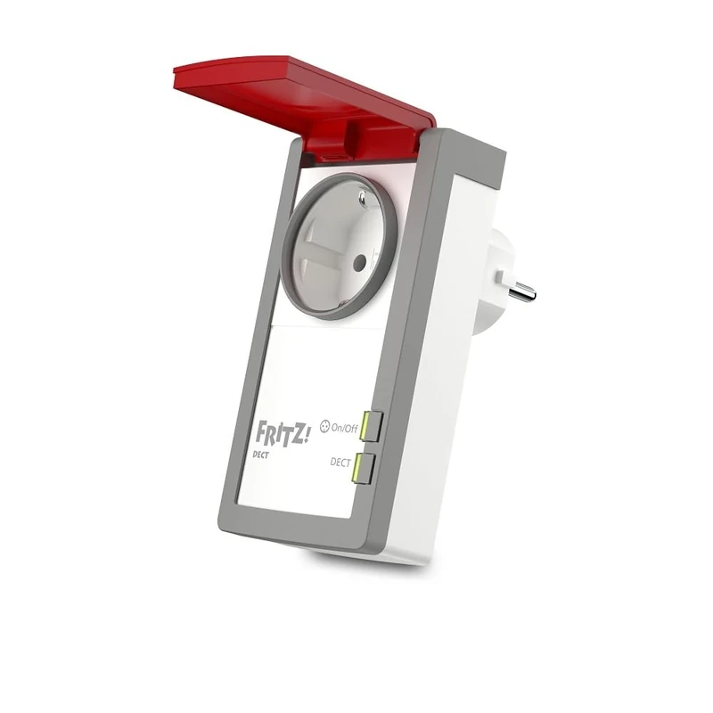 AVM Fritz!Dect 210 International Smart Power Outlet, Spanish Interface, Dect, White/Red - Image 1