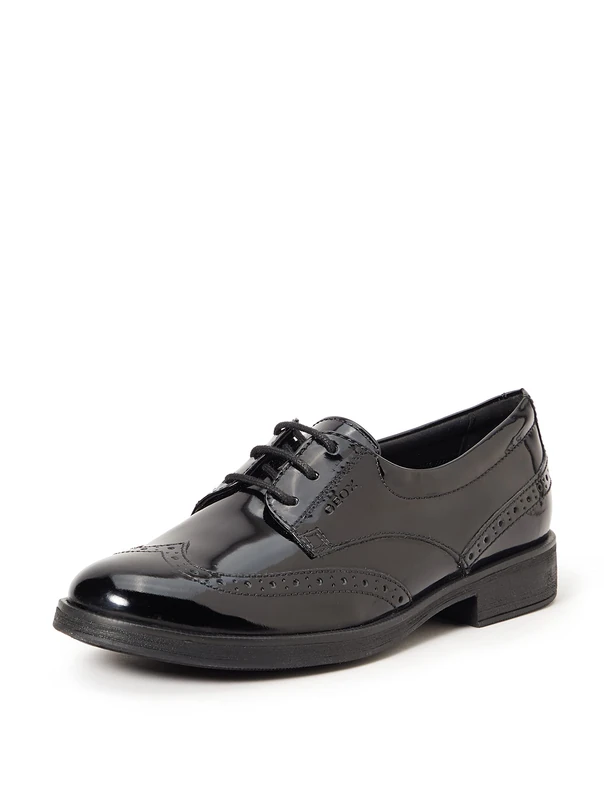 Geox Girls Jr Agata Shoes, Black, 4 UK