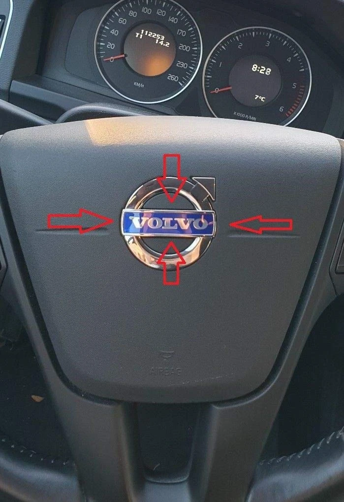 Steering Wheel Volvo Original Emblem Sign Logo Airbag V40 S60 V60 XC60 V70 XC70 S80