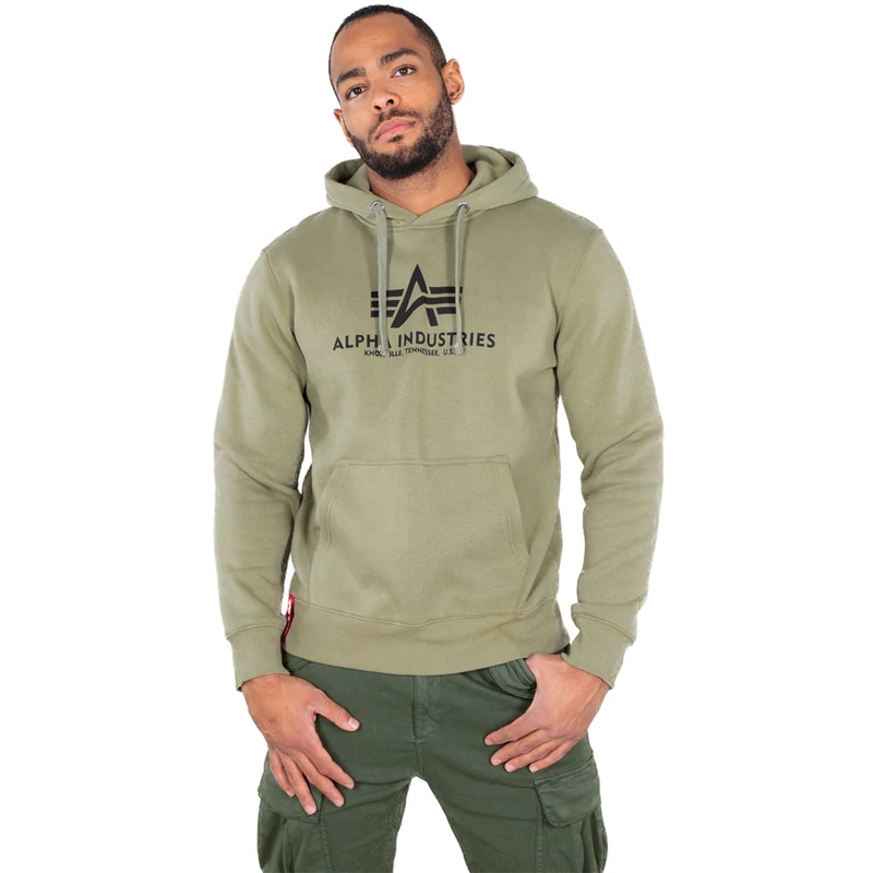 ALPHA INDUSTRIES Men's Basic Hoody Sports Hoodie, light olive, XXL