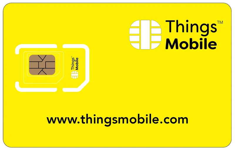 SIM Card in PERMANENT ROAMING for IOT and M2M - Things Mobile - Global Coverage, Multi-Operator GSM/2G/3G/4G LTE Network, No Fixed Costs, No Expiration Date, Competitive Rates. €10 Credit Included - Image 1