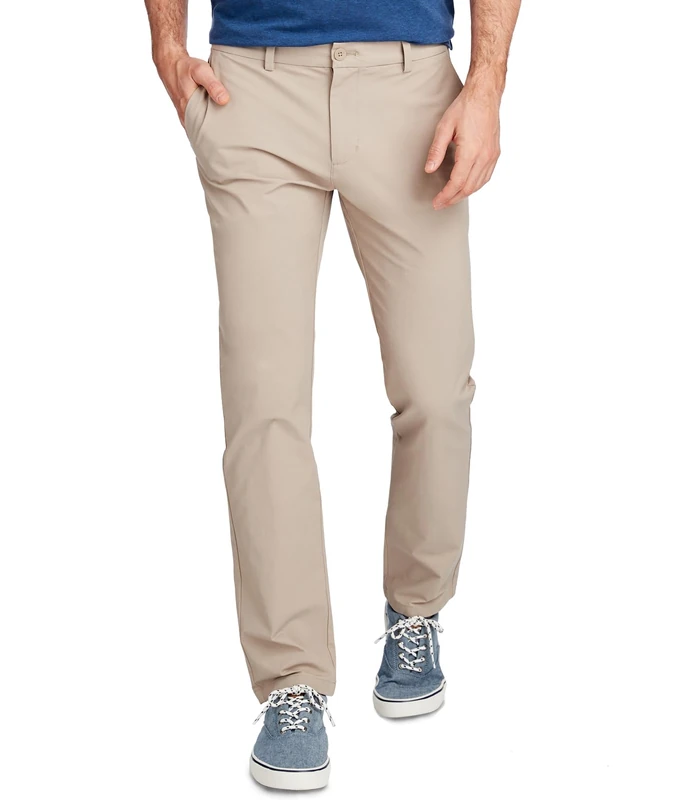 Vineyard Vines Men's On-The-go Pant, Khaki, 35W x 32L