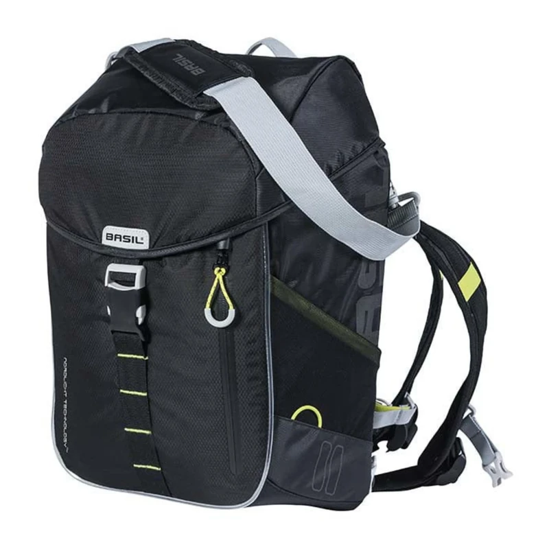 Basil Miles Nordlicht Day Backpack, Black Lime, 17 Litre