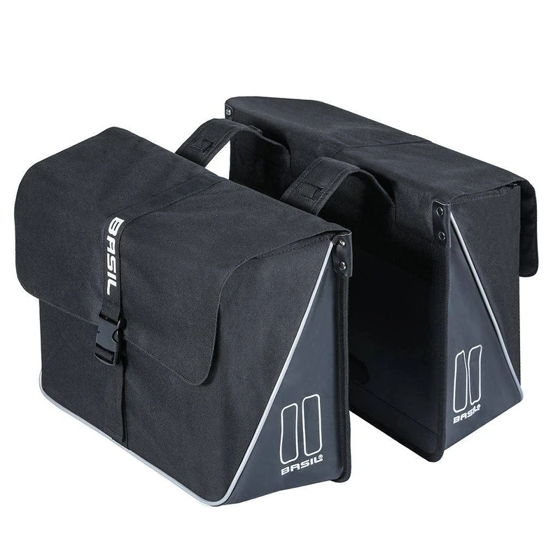 Basil Forte Double Pannier Bag - Black/Black, 35L