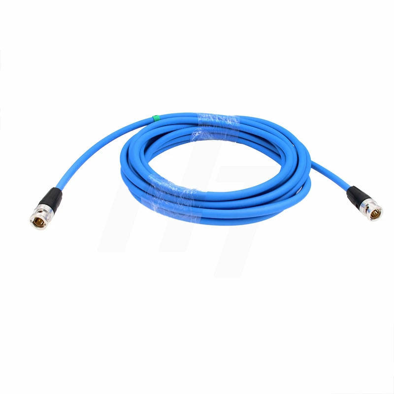 HangTon 12G 4K SDI Video Coaxial Cable BNC to BNC for ARRI Alexa RED Epic Scarlet Camera SmallHD Monitor Canare LV-61S 75 ohm, light flexible video cable 10m Blue