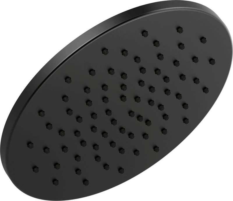 Delta Faucet 52158-BL Single-Setting Metal Raincan Shower Head, Matte Black