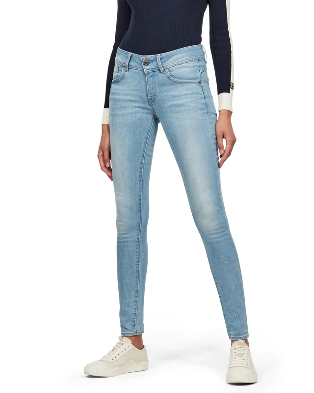 G-Star Women's Lynn Mid Skinny Jeans, Blue (lt aged D06746-6553-424), 23W / 32L
