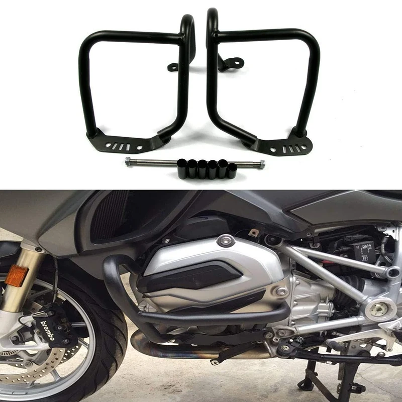 COPART Motorcycle Engine Guard Highway Crash Bar Crashbar Frame Protector Slider Bumper for BMW R Nine T Scrambler R9T Racer Pure 2014-2018