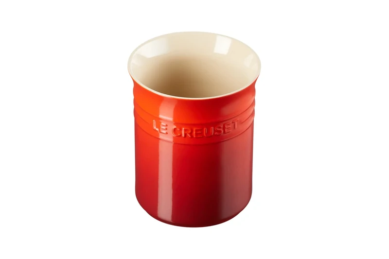 LE CREUSET Stoneware Small Utensil Jar, 1.1 Litres, Cerise, 71501110600001
