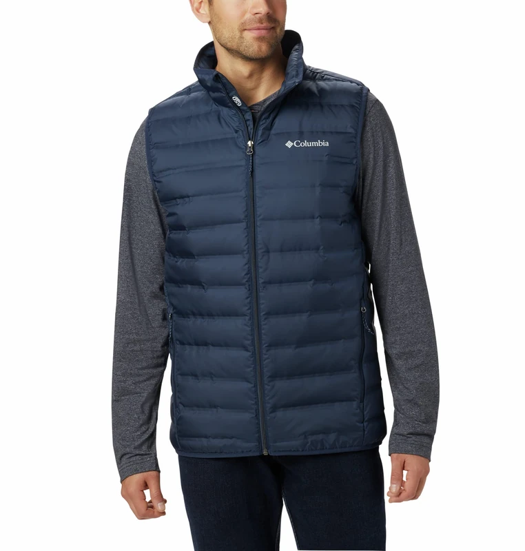 Columbia Men's Lake 22 Down Vest, Puffer Vest Body Warmer, Collegiate Navy, Size S