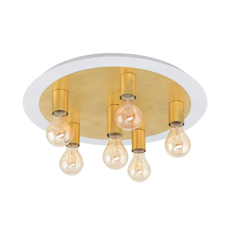 EGLO Passano Ceiling Light, Steel, 4 W, White, Gold