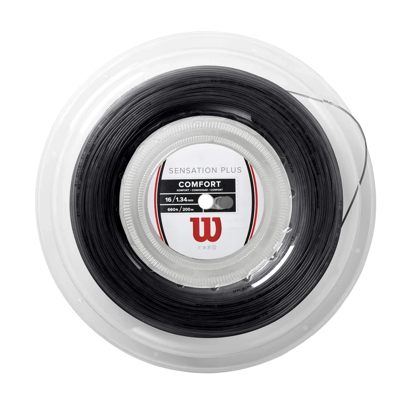 Wilson Unisex-Adult Sensation Plus Reel Racket strings, Black, 16