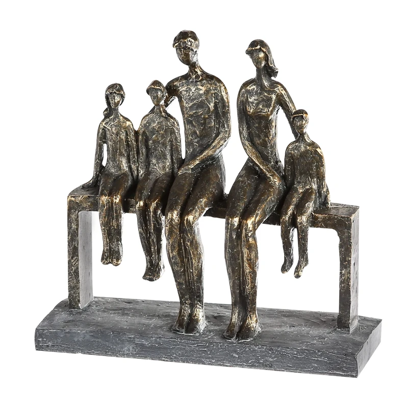 Casablanca modernes Design Sculpture, Resin, Bronze Grey, Höhe 26 cm