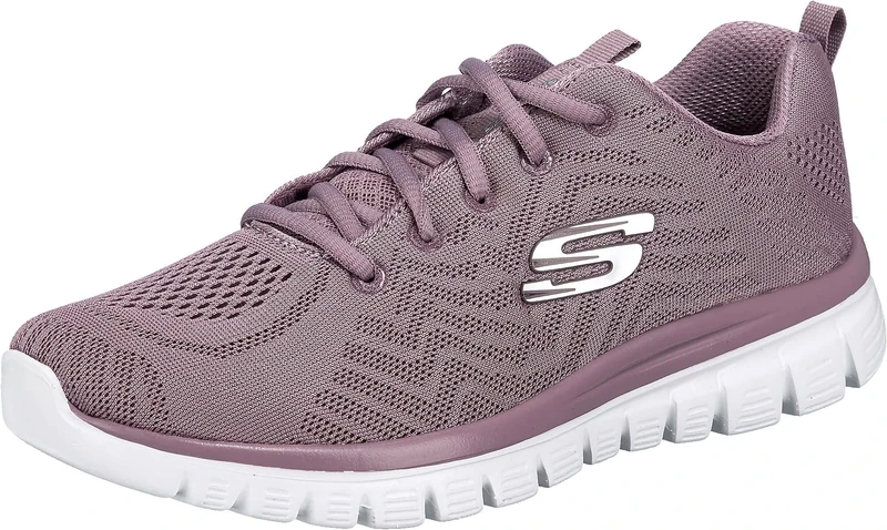 Skechers Women's Graceful Get Connected Sneaker, Lavender, 7 UK