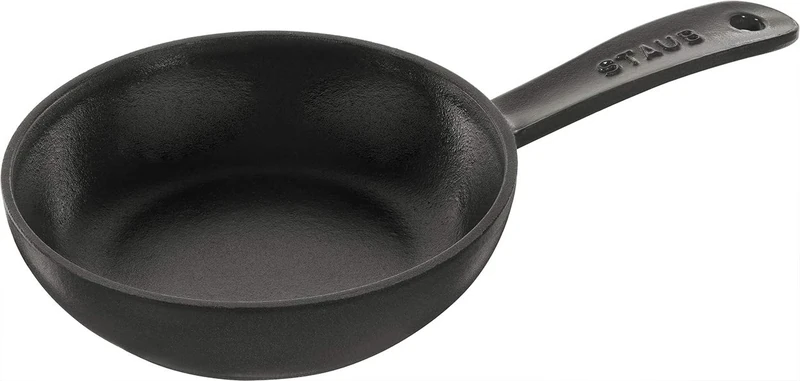 STAUB Skillet 40501-142 Skillet Black 6.3 inches (16 cm) Frying Pan, Enameled Casting, Iron, Induction Compatible, Japanese Authentic Product