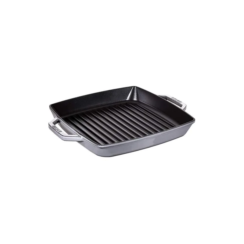 STAUB Small Double Handle Grill Square 23 cm Graphite Grey