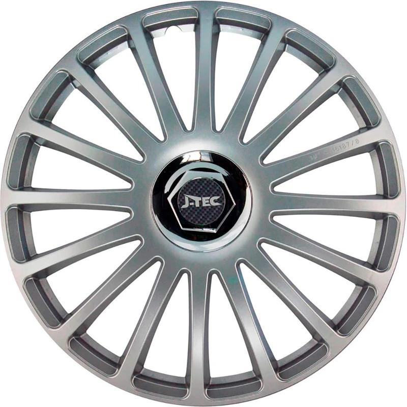 J-Tec Set of 4 wheel covers Grand Prix SR 15-inch silver + chrome ring