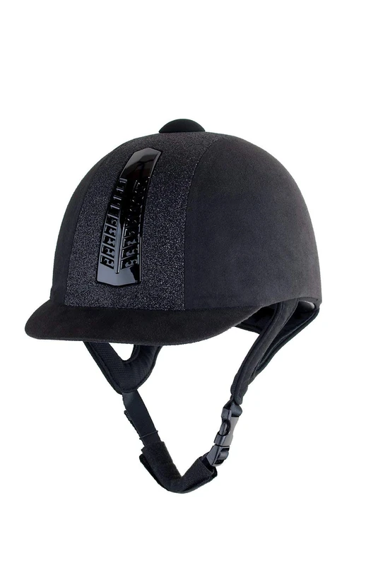 Rhinegold Glitter Pro Riding Hat-7-Black