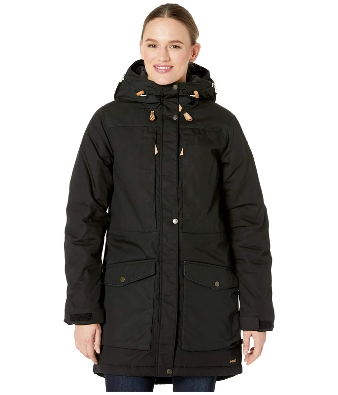 Fjallraven Women's Singi Wool Padded Parka W Sport Jacket, Black, XXS UK