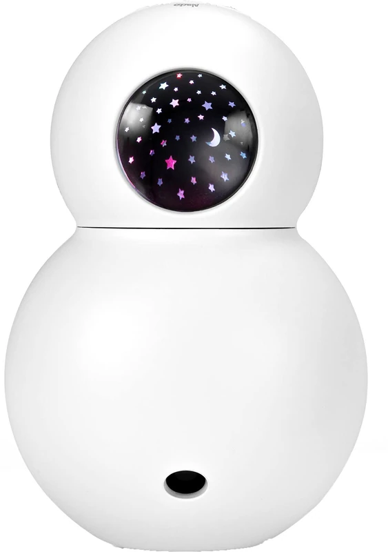 Alecto BC-21 Humidifier for Children's Room, Room Humidification with an Aroma Diffuser, Humidification and Night Light with Projection, White