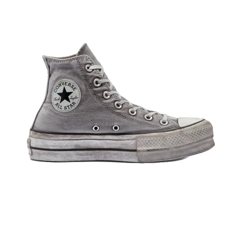 CONVERSE 563113C Chuck Taylor All Star HI Lift Canvas LTD Women Gray/Gray/White UK 3.5