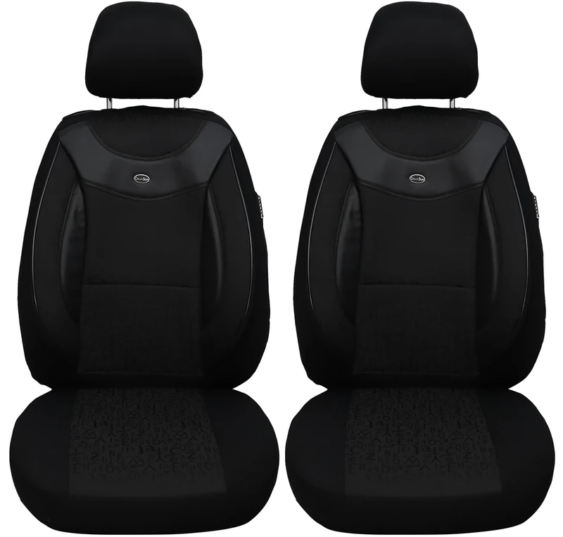 BREMER SITZBEZÜGE Custom Seat Covers for Car Seats Compatible with Skoda Octavia 3 Type 5E 2012-2019 Driver and Passenger Seat Covers Seat Protector Seat Cover FB:04 (Black/Black)