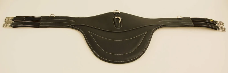 Rhinegold Softee Leather Padded Stud Guard - 50" - Black