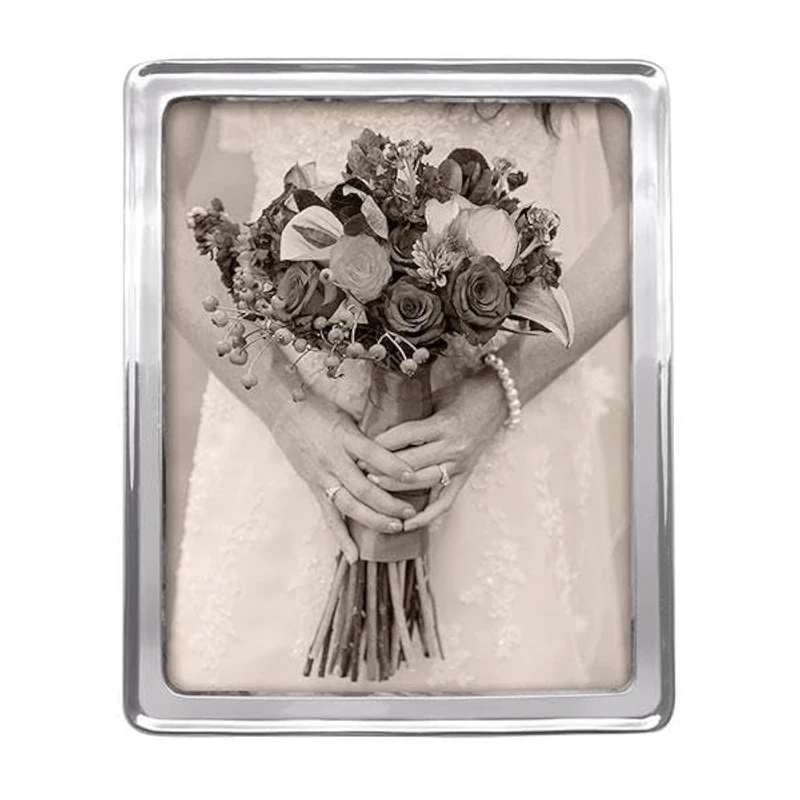 MARIPOSA Picture Frame, Recycled Sandcast Aluminum, Silver Photo Frame