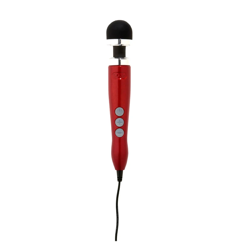 Doxy Die Cast 3 Powerful Mains Powered Magic Wand Massager; Red Magic Wand Vibe for Women