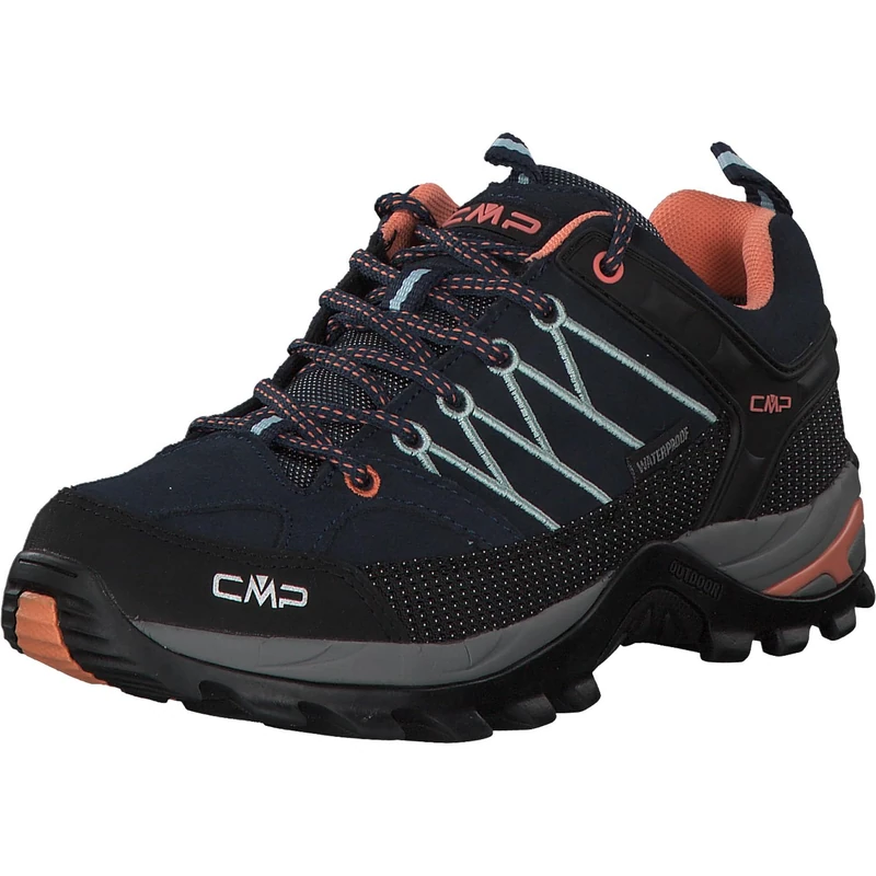 CMP Rigel Low Wmn Trekking Shoes Wp B.Blue-Giada-Peach UK 6.5