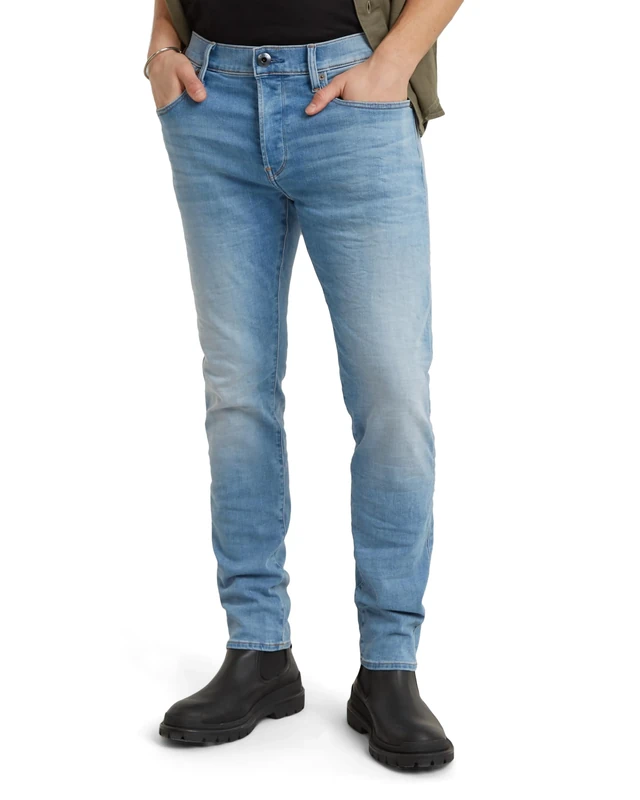 G-Star Men's 3301 Slim Jeans, Blue (lt indigo aged 51001-8968-8436), 38W / 36L