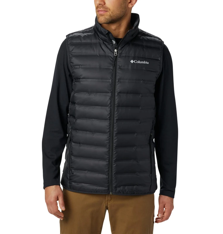 Columbia Men's Lake 22 Down Vest, Puffer Vest Body Warmer, Black, Size M