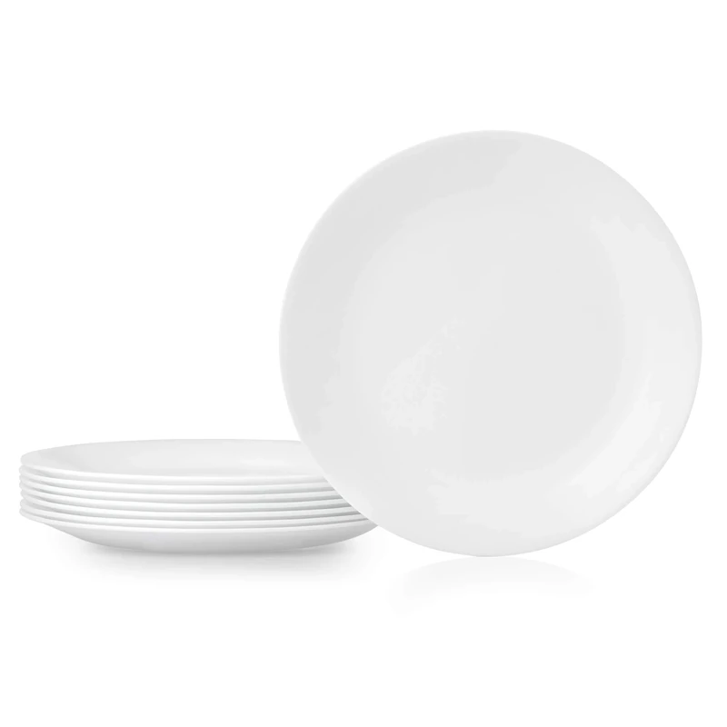 Corelle Dinner Plates, 8-Piece, Winter Frost White 1135857