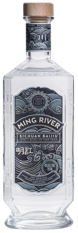Ming River Sichuan Baijiu, 75cl, 45% ABV, Traditional Chinese Liqueur from Sichuan, with Pineapple and Ripe Fruit, Fermentation with Native Yeasts, Pot Distilled, Ideal in Exotic Cocktails, Gift Idea