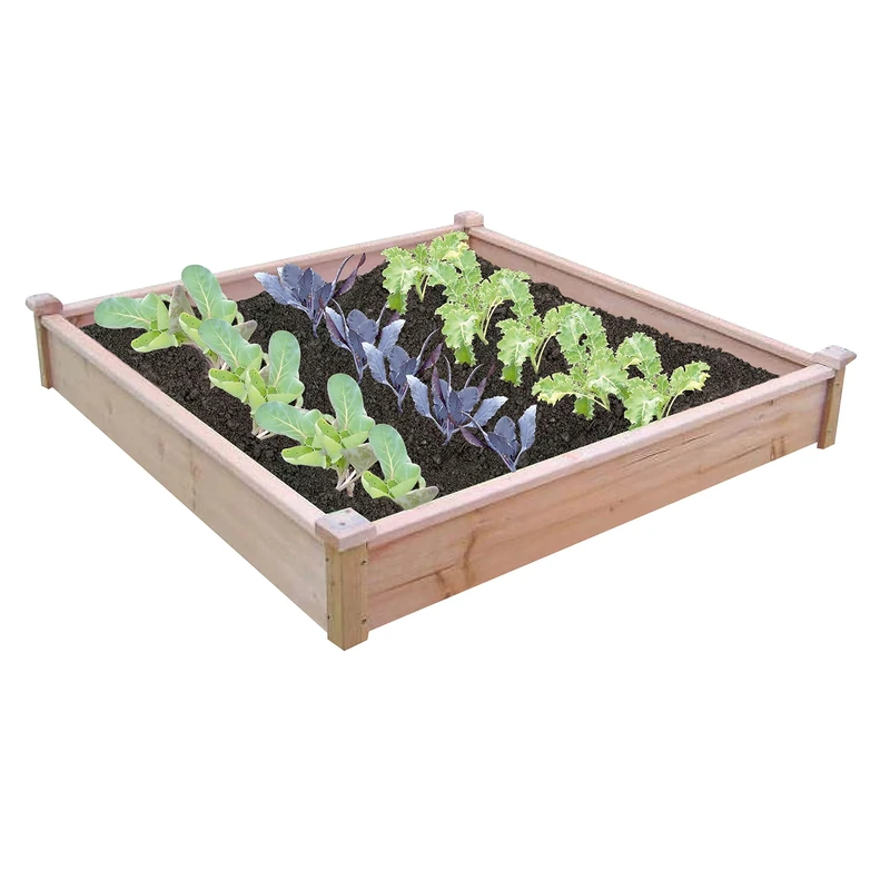 Spear & Jackson RAISEDBED3 Timber Raised Bed Kit for Plants, Vegetable Patch, Flower Bed - Weather Resistant, Tantalised Wood (1800 x 1200 x 300)